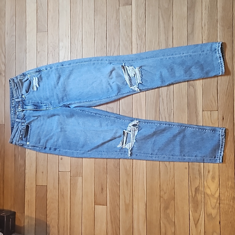 AEO Sz00 Distressed Mom Jean